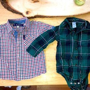 Toddler boys 18m button up top bundle